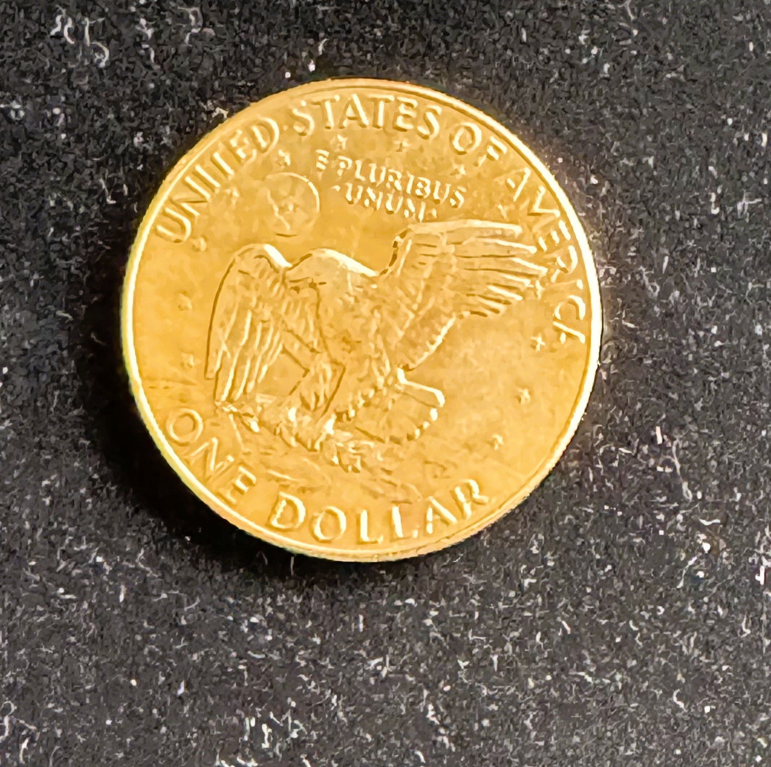 1977-D EISENHOWER 24K GOLD PLATED DOLLAR AU BRIGHT LUSTER COIN ...