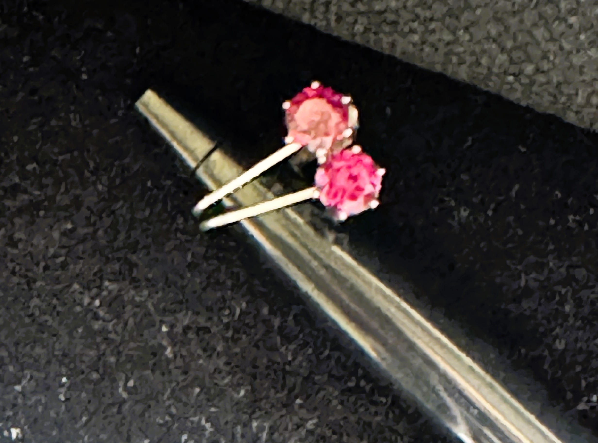 .925 STERLING SILVER VINTAGE CLIP-ON EARRINGS WITH COLORFUL GARNET STONES