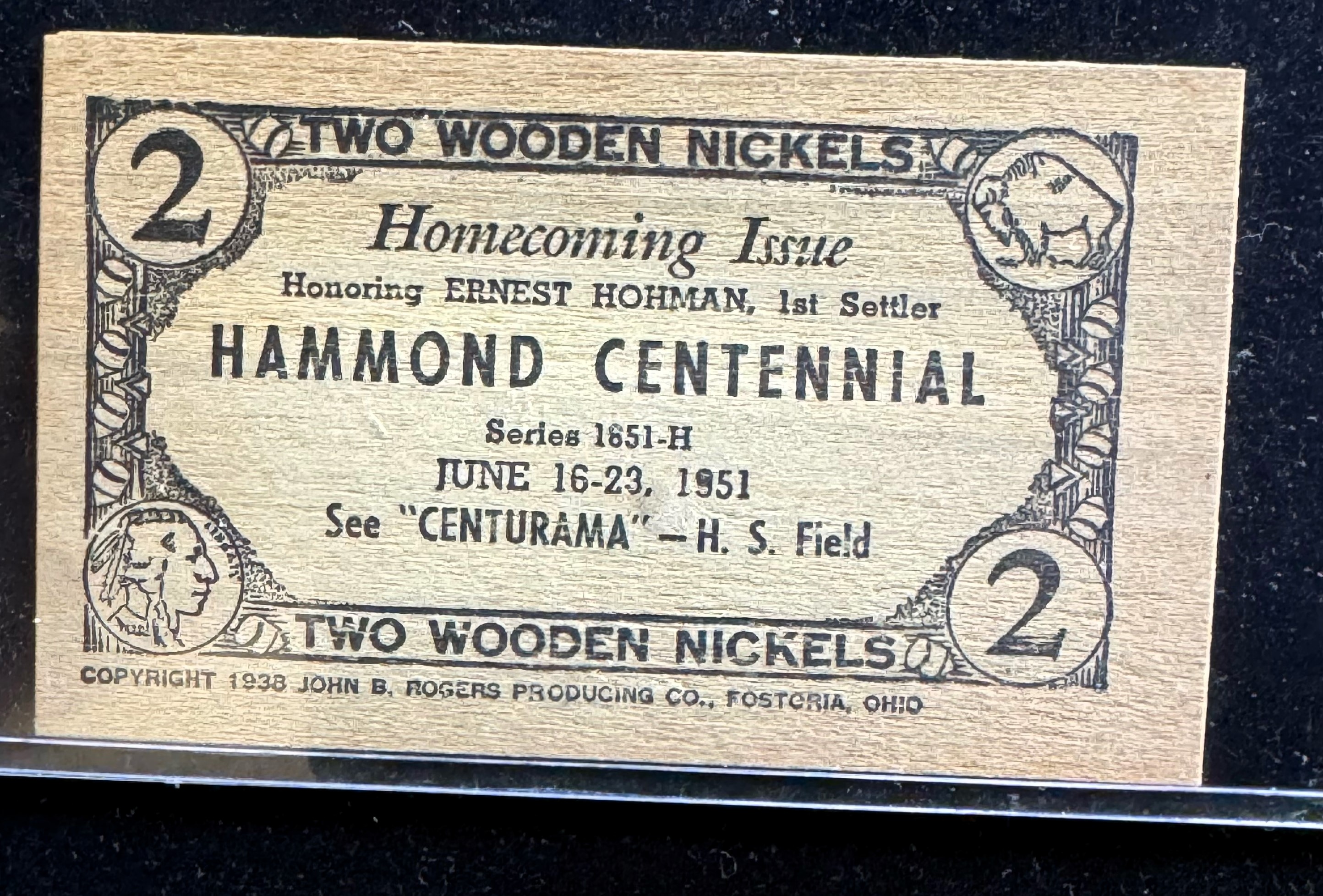 1951 RUSSELL KANSAS ONE WOODEN NICKEL PAPER CURRENCY COIN, PRAIRIESTA OF 51