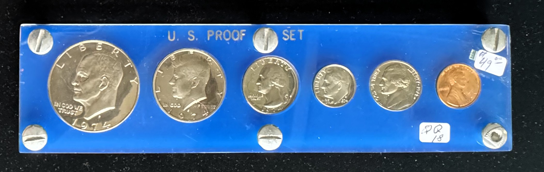 1974-S U.S. PROOF 6 COIN SET IN A HARD CASE