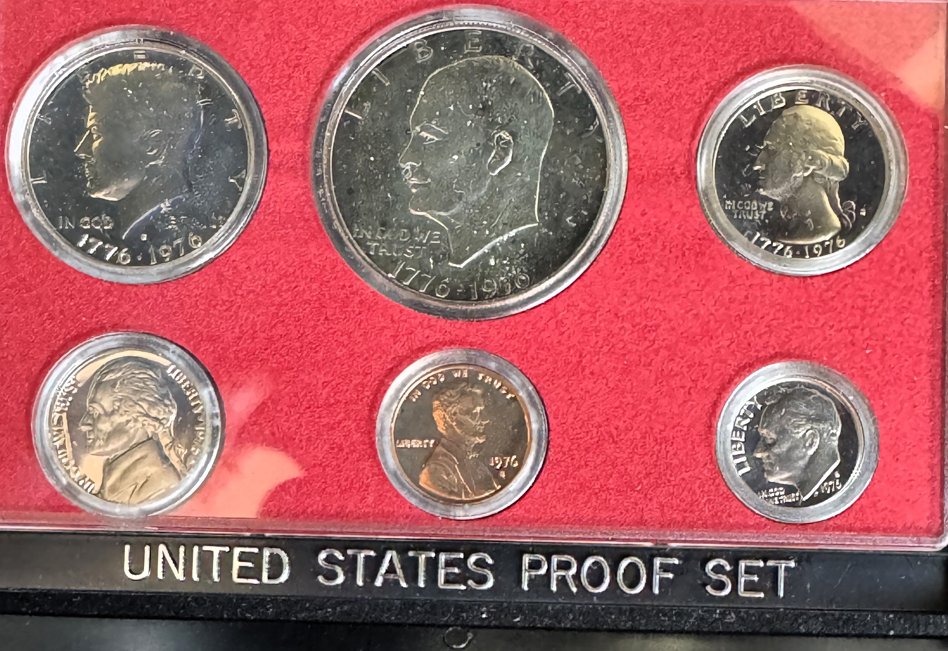 1776-1976 U.S. MINT 6 UNBLEMISHED GEM COIN PROOF SET, ORIGINAL SEALED OGP