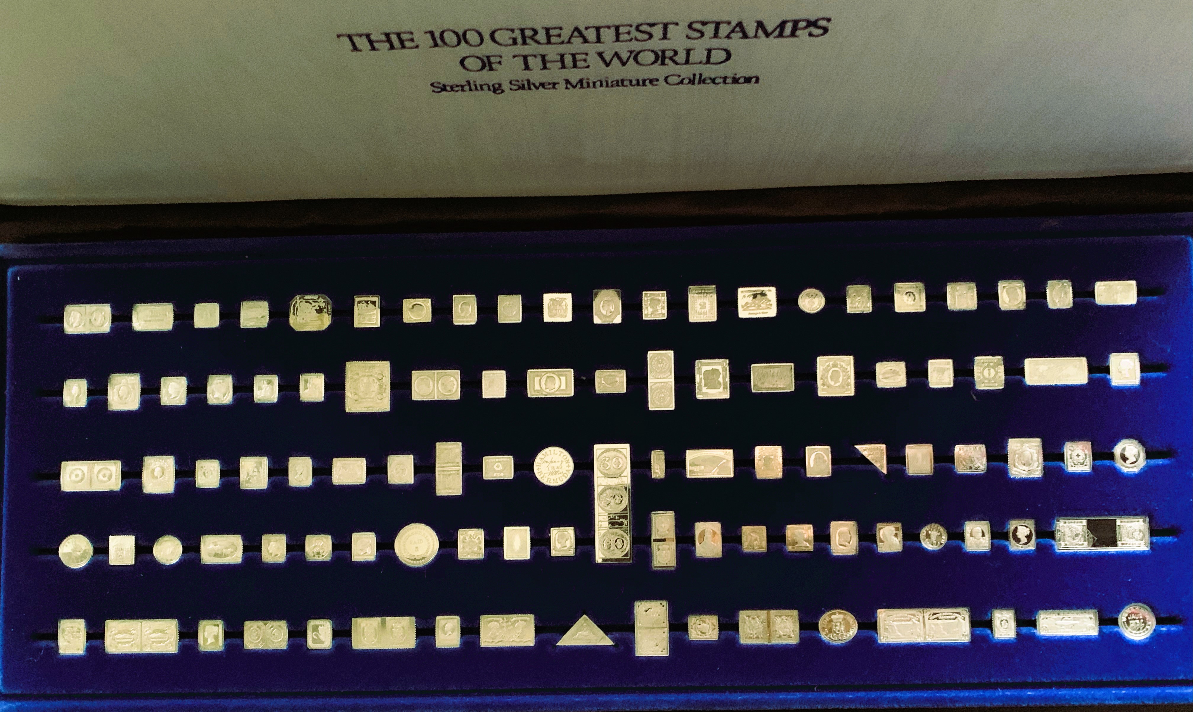 .925 STERLING SILVER MINIATURE COMPLETE COLLECTION, THE 100 GREATEST ...