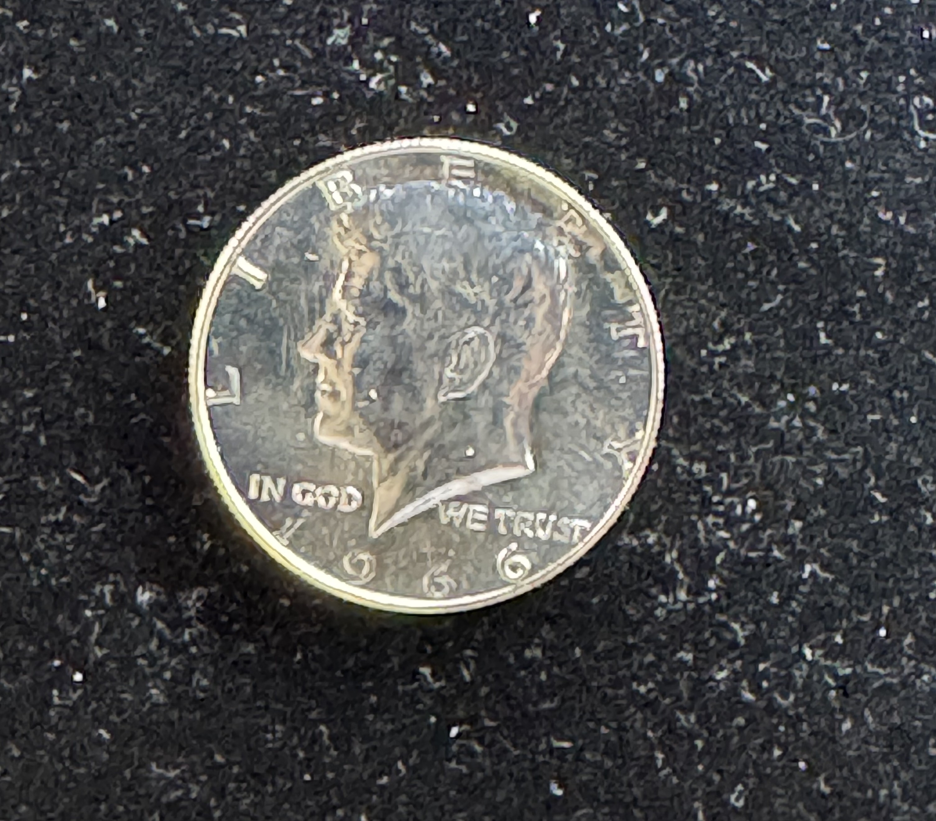 1966 SILVER KENNEDY HALF DOLLAR, BRILLIANT UNCIRCULATED GEM COIN