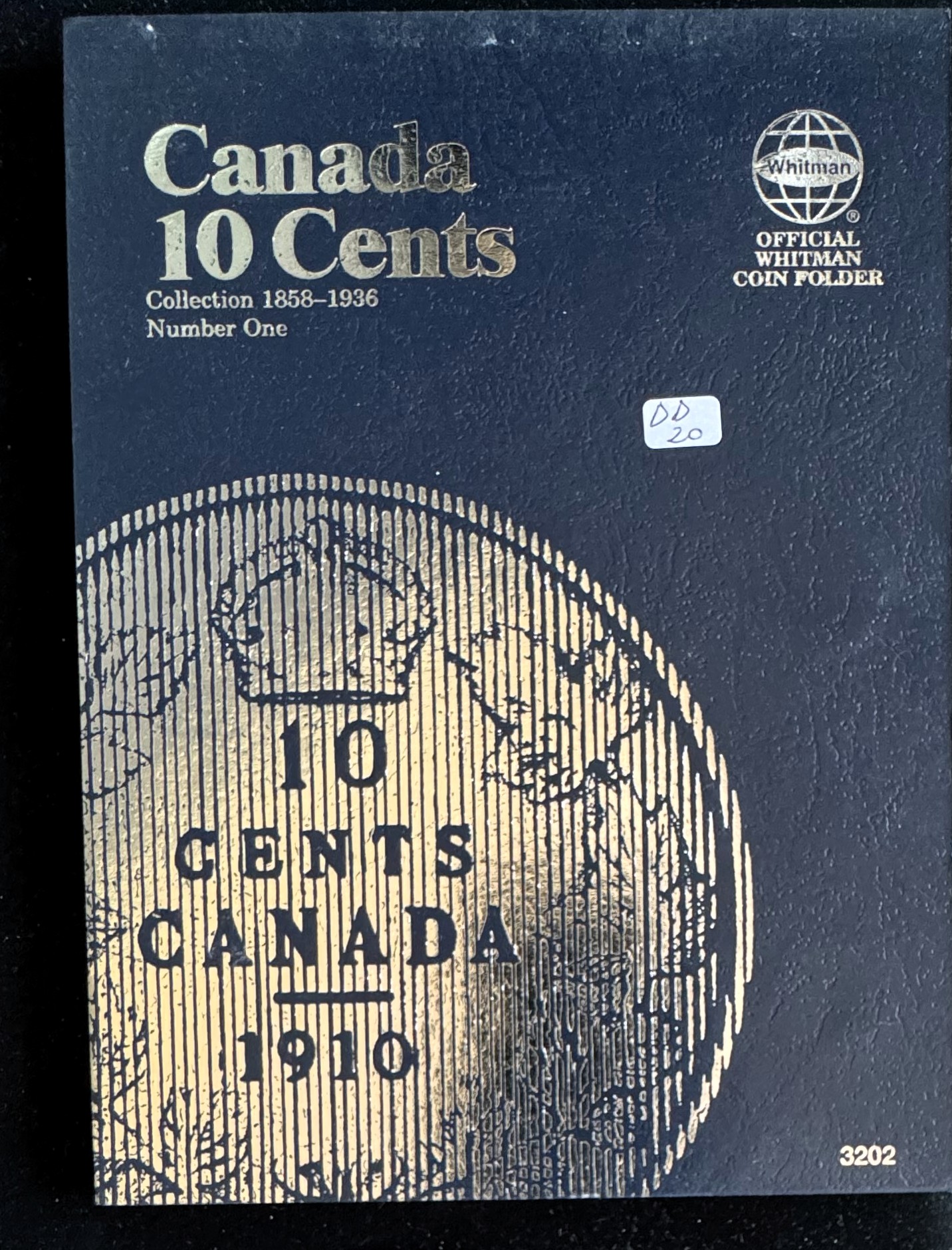 1858-1936 CANADA  SILVER 10 CENT COLLECTION, 8 COINS IN A WHITMAN BOOK