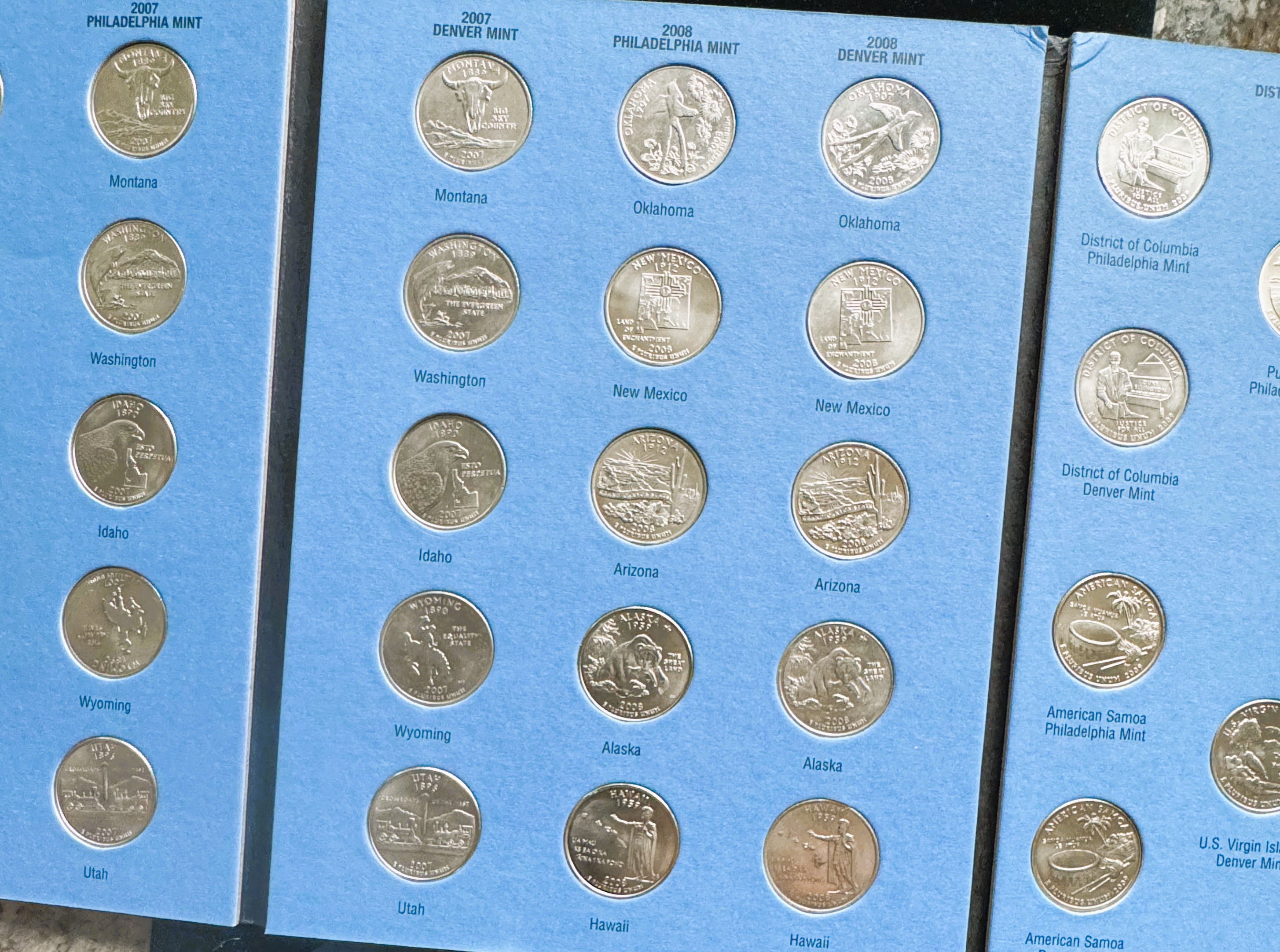 2006 US Statehood Quarters HOLOGRAM 5-Coin Complete Set – Uncirculated With Capsules & COA