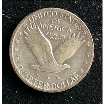 1929-S SILVER STANDING LIBERTY QUARTER, DETAILED SHINY COIN