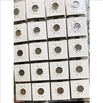 INDIAN HEAD CENT SET, COLLECTION OF 20 VARIOUS DATES 1882- 1907, NICE COINS BUT HARD TO PHOTO IN PROTECTIVE FLIPS AND PAGE COVER 