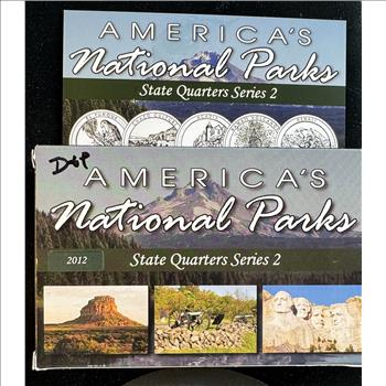 2012 U.S. MINT ORIGINAL COMPLETE SEALED DISPLAY PKG, AMERICA'S NATIONAL PARKS (10 BU) STATE QUARTERS SERIES 2 , P & D MINTS, COA