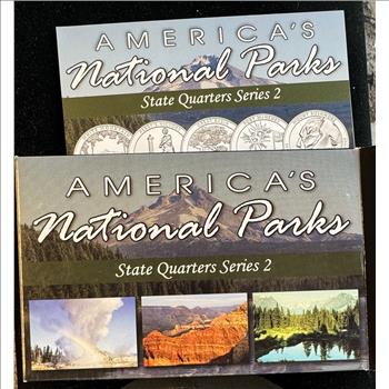 2013 U.S. MINT ORIGINAL COMPLETE SEALED DISPLAY PKG, AMERICA'S NATIONAL PARKS (10 BU) STATE QUARTERS SERIES 2, P & D MINTS, COA