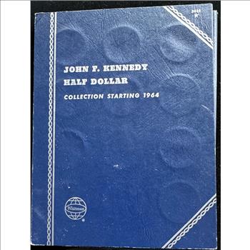 1964 - KENNEDY HALF DOLLAR COIN COLLECTION, 4 SILVER & 29 OTHER QUALITY COINS, IN A WHITMAN BOOK