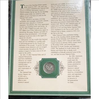 U.S. COINS & STAMPS 1930 STANDING LIBERTY SILVER QUARTER COIN & STAMP COLLECTOR SET