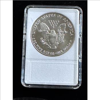 1989 UNCIRCULATED .999 SILVER AMERICAN EAGLE IN THE SLAB