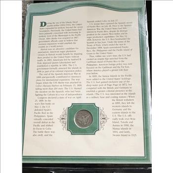 U.S. COINS & STAMPS 1915 BARBER QUARTER SILVER COIN & STAMP COLLECTOR SET