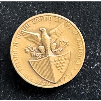 GEORGE WASHINGTON BRONZE HIGH RELIEF UNC MEDAL , METALLIC ART CO, LIKE NEW IN ORIG BOX