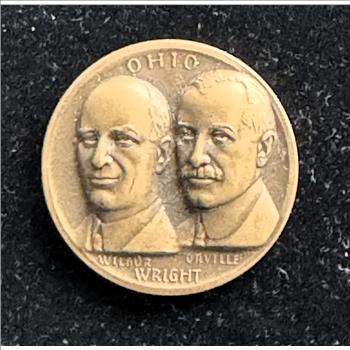 WRIGHT BROTHERS BRONZE HIGH RELIEF UNC MEDAL , METALLIC ART CO, LIKE NEW IN ORIG BOX