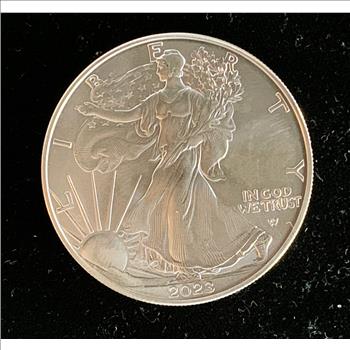 2023-W AMERICAN SILVER EAGLE DOLLAR COIN, 1oz .999 FINE SILVER, BRIGHT SHINY BU GEM