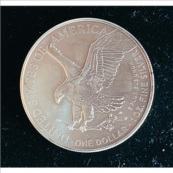 2023-W AMERICAN SILVER EAGLE DOLLAR COIN, 1oz .999 FINE SILVER, BRIGHT SHINY BU GEM