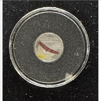 PLATINUM, U.S. 1999 $10 DOLLAR 1/10oz FINE .9995 PLATINUM COLORIZED COIN, UNBLEMISHED GEM  IN A CAPSULE, MY PHOTO NO JUSTICE