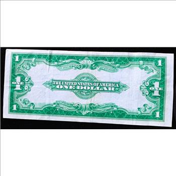 1923 SERIES VINTAGE U.S. LARGE SIZE $1 DOLLAR SILVER CERTIFICATE NOTE, RARE CRISP REALLY NICE CONDITION, CLASSIC BLUE SEAL IN SLEVE, PAPER MONEY & COINS
