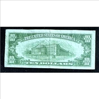 1950 A SERIES $10 SAN FRANCISCO FEDERAL RESERVE NOTE, GREEN SEAL IN A SLEVE