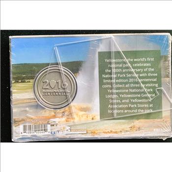 2016 YELLOWSTONE LIMITED EDITION NATIONAL PARK SERVICE COIN, ORIG SEALED CASE