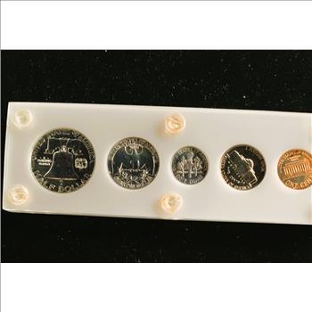 1961 U.S. PROOF HIGH GRADE SILVER COINS (5) RARE IN ORIG US MINT HARD SLAB, UNBLEMISHED BEAUTIES