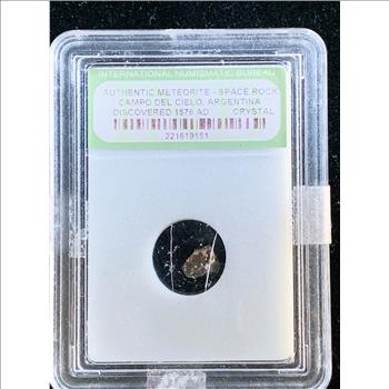 AUTHENTIC METEORITE-SPACE ROCK IN THE SLAB, DISCOVERED 1576