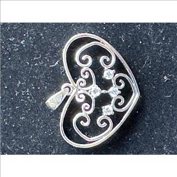 .925 STERLING SILVER VINTAGE HEART SHAPE @ 1 1/2 X 1
