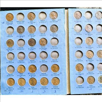 1909-1940 LINCOLN CENT COIN INCOMPLETE COLLECTION SET IN A WHITMAN BOOK