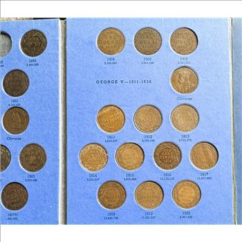 1858-1920 LARGE CENT CANADIAN INCOMPLETE COLLECTION, NICE QUALITY COINS IN A WHITMAN BOOK