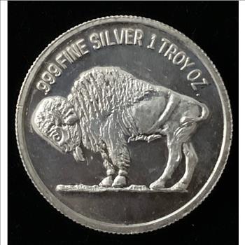 1oz VINTAGE GOLDEN STATE MINT SILVER ROUND 