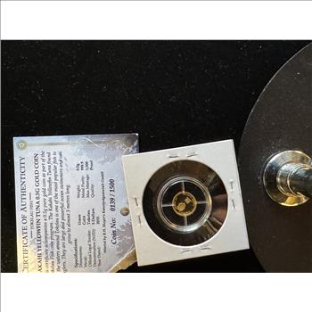 GOLD, 2015 KAKAHI YELLOWFIN TUNA 0.5g .999 FINE GOLD PROOF $5 DOLLARS COIN GEM IN CAPSULE, COA