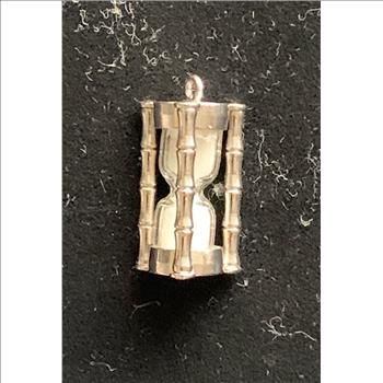 STERLING SILVER CHARM/PENDANT JEWELRY, HOURGLASS