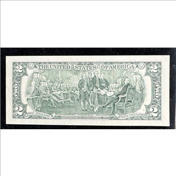 1995 SERIES $2 DOLLAR MILLENNIUM FEDERAL RESERVE NOTE, CRISP CURRENCY IN A SLEVE