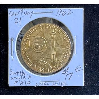 1962 SEATTLE WORLD'S FAIR SPACE NEEDLE UNCIRCULATED COMMEMORATIVE COIN