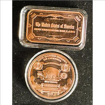 1oz .999 FINE COPPER BAR, 