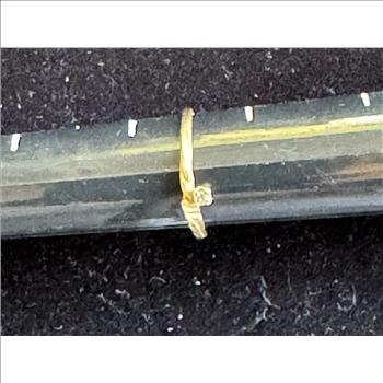 GOLD, 14KT PRINCESS OR ENGAGEMENT STAMPED GOLD RING SIZE 4 1/2 WITH A SMALL DIAMOND