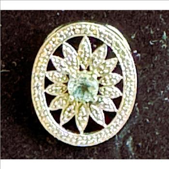 .925 STERLING SILVER PENDANT WITH CENTER DIAMOND