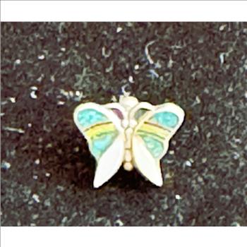 VINTAGE ESTATE .925 STERLING SILVER CLASSIC  BUTTERFLY PENDANT /CHARM 