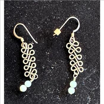VINTAGE .925 STERLING SILVER DANGLING EARRINGS