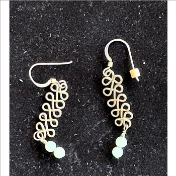 VINTAGE .925 STERLING SILVER DANGLING EARRINGS