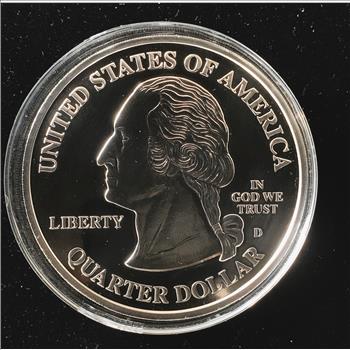 4 TROY oz .999 FINE SILVER ROUND COIN, 50 STATE EDITION 5 STATES, TENN, OHIO, INDIANA, MISS, LOUISANA, UNBLEMISHED PROOF-LIKE GEM IN CAPSULE