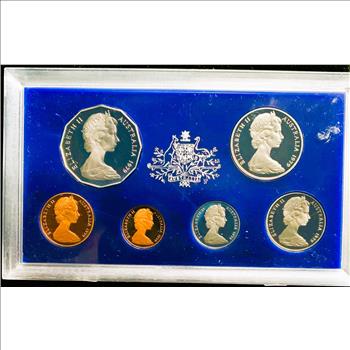 1979 ROYAL AUSTRALIAN MINT SET, 6 UNBLEMISHED PROOF GEM COINS, IN ORIG ULTRASONIC WELDED SEALED CASE, LOW MINTAGE