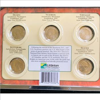 2011 YEAR SET, AMERICA'S NATIONAL PARK QUARTERS, 5 COINS ANNUAL ISSUE, BU IN SEALED PKG