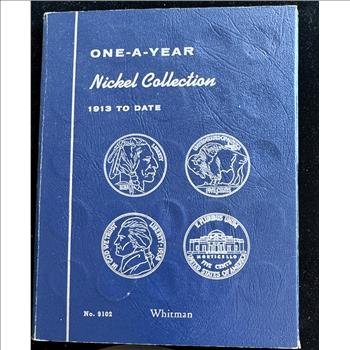 1913- ONE A YEAR INCOMPLETE NICKEL COIN COLLECTION IN A WHITMAN BOOK