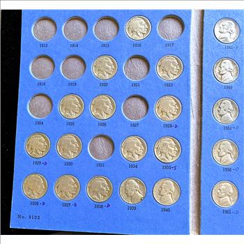 1913- ONE A YEAR INCOMPLETE NICKEL COIN COLLECTION IN A WHITMAN BOOK