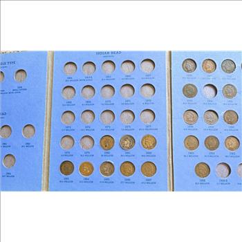 1857-1909 INDIAN HEAD CENT INCOMPLETE COIN COLLECTION IN A WHITMAN BOOK