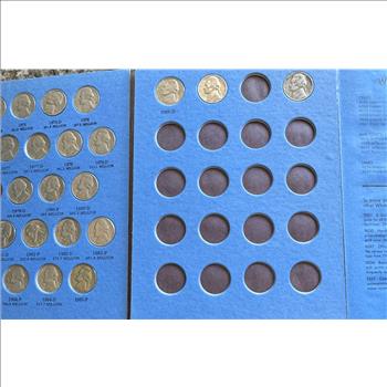 1962 - JEFFERSON NICKEL INCOMPLETE COIN COLLECTION IN A WHITMAN BOOK