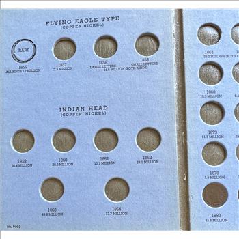 1856-1909 INDIAN HEAD CENT INCOMPLETE COIN SET IN A WHITMAN BOOK