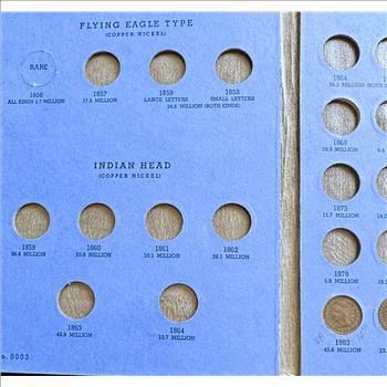 1856-1909 INDIAN HEAD CENT INCOMPLETE COIN SET IN A WHITMAN BOOK